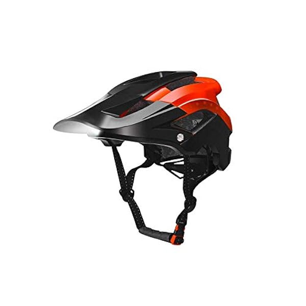 Mountain Bike, Casco de Bicicleta de montaña/Visera Desmontable/Luces Delanteras de Seguridad Luces de Casco de Bicicleta de montaña Faros Delanteros Luces de Advertencia Carga